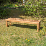 Hampton garden bench without backrest 160 cm - Certified teak GRADE A