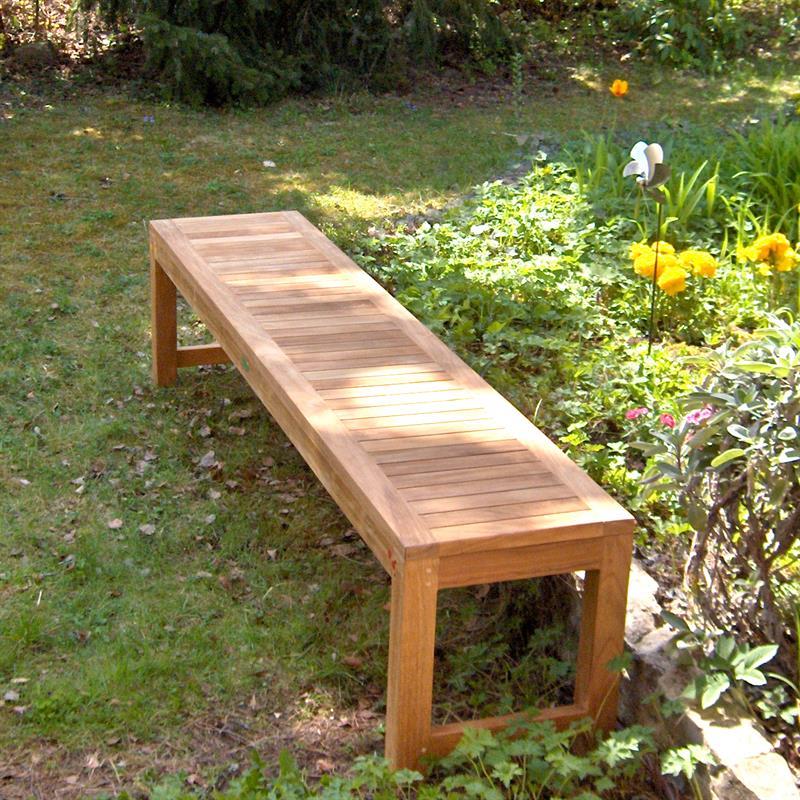 Hampton garden bench without backrest 180 cm - Certified teak GRADE A