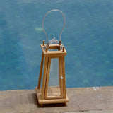 Teak lantern small 18 x 18 x 41 cm