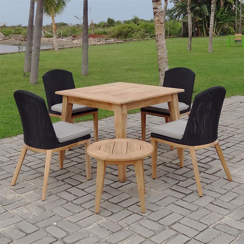 Piedra Dining Table 100 x 100 x 75cm Certified Teak GRADE A