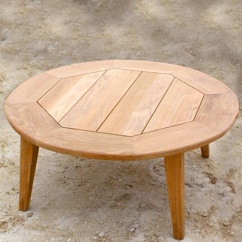 Table basse Piedra ronde 110 x 110 x 40 cm Teck certifié GRADE A