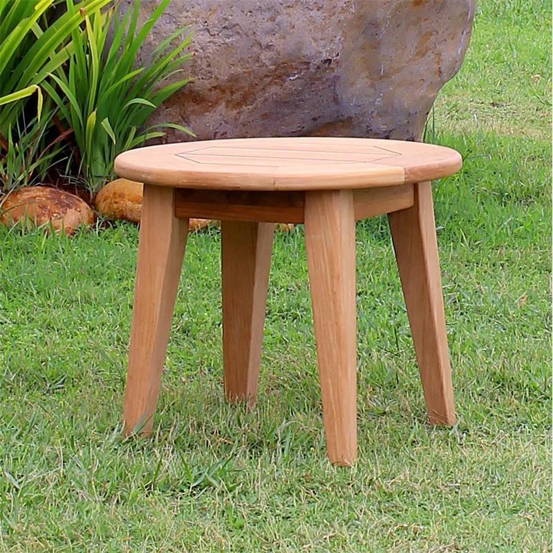 Piedra side table round 55 x 55 x 50 cm Certified teak GRADE A