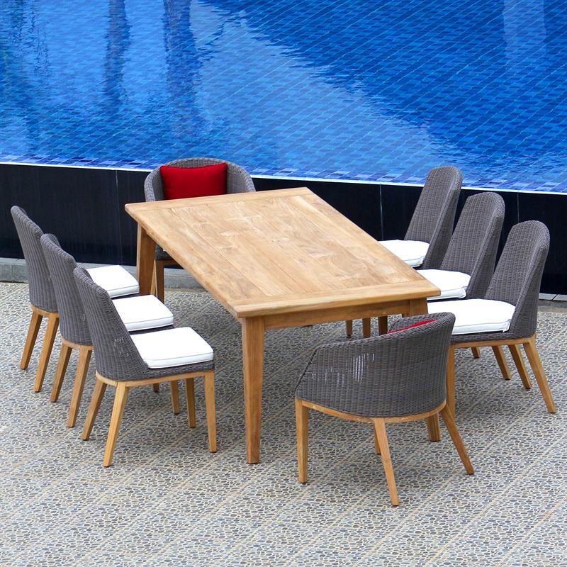 Piedra Dining Table 180 x 100 x 75cm Certified Teak GRADE A