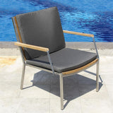 Chaise longue avec coussin de dossier Ticino 59x45x4cm SunProof