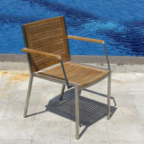 Tessin stacking chair with armrest 57.5 x 58.5 x 82cm