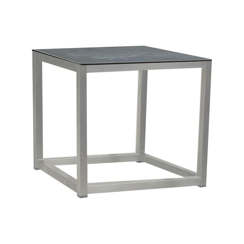 Marikk Beistelltisch Sofatisch 45 x 45 x 45cm Keramikplatte mit Edelstahlgestell