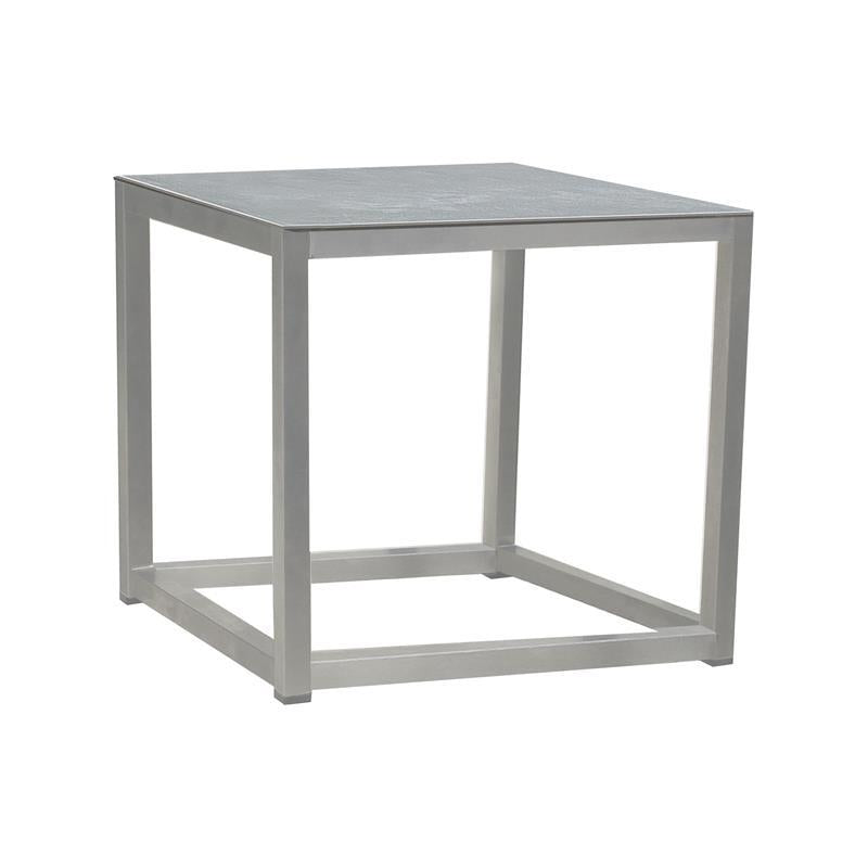 Table d'appoint Marikk table de canapé 45 x 45 x 45 cm plateau en céramique avec structure en acier inoxydable