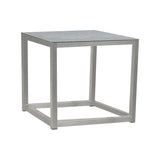 Marikk Beistelltisch Sofatisch 45 x 45 x 45cm Keramikplatte mit Edelstahlgestell