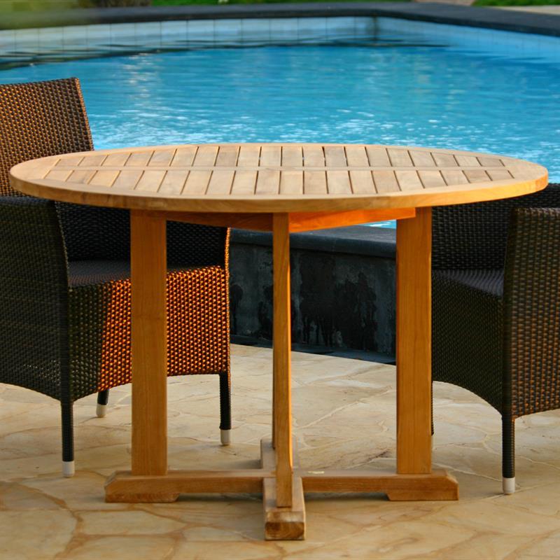 Denver Round Table 150 - Certified Teak GRADE A + Brass Fittings