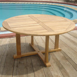 Denver Round Table 120 - Certified Teak GRADE A + Brass Fittings