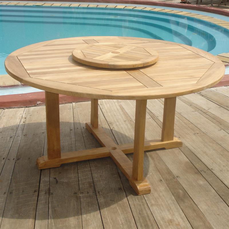 Denver Round Table 120 - Certified Teak GRADE A + Brass Fittings