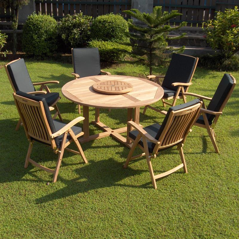 Denver Round Table 120 - Certified Teak GRADE A + Brass Fittings