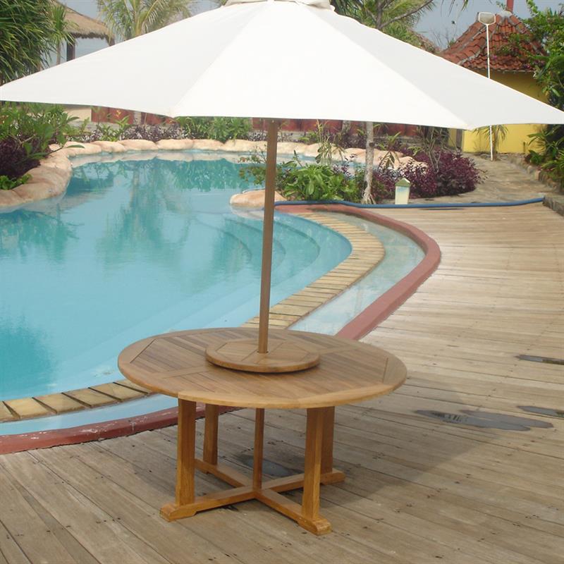 Denver Round Table 120 - Certified Teak GRADE A + Brass Fittings