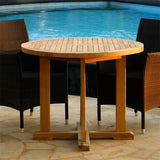 Denver Round Table 80 - Certified Teak GRADE A + Brass Fittings