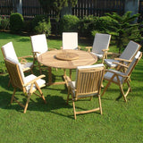 Denver Round Table 180 - Certified Teak GRADE A + Brass Fittings