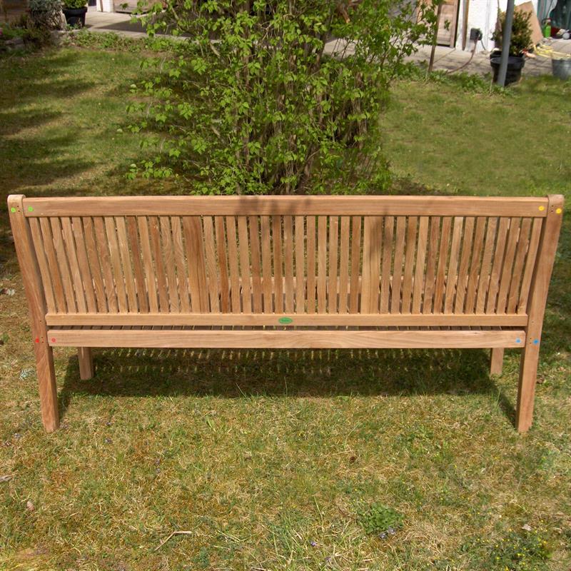 Banc de jardin Madison 180 cm - Teck certifié GRADE A + ferrures en laiton