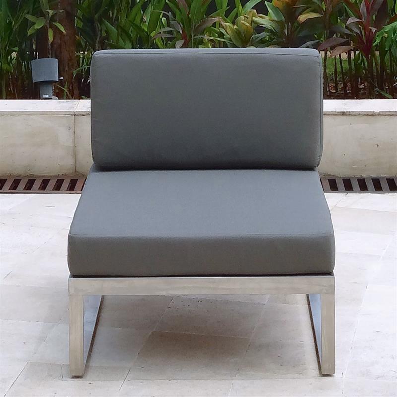 Ensemble de rembourrage Tessin module lounge module central/fauteuil 12 cm d'épaisseur SunProof 2 pièces