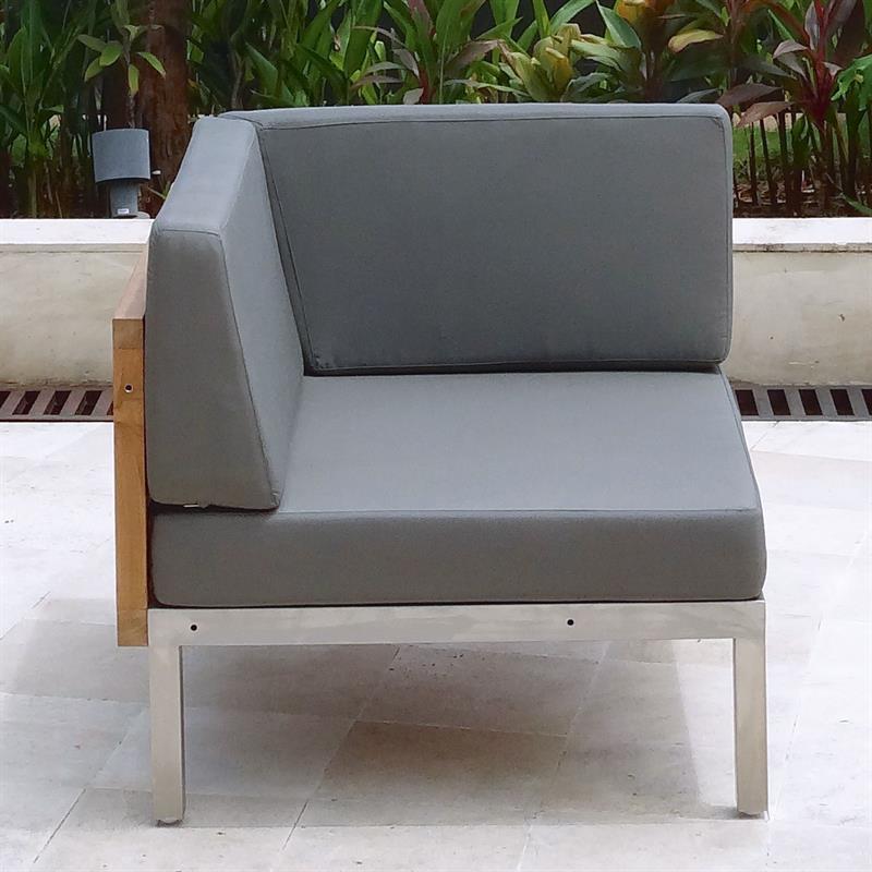 Tessin upholstery set modular corner module 78 x 78 x 12 cm 12 cm thick SunProof 3-piece