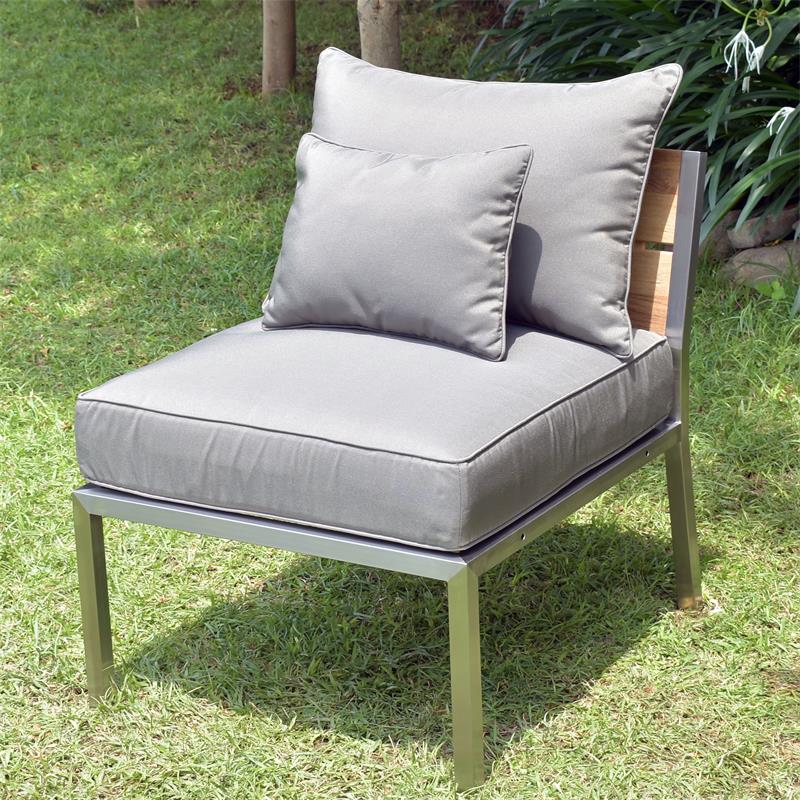 Coussin d'assise Makan Lounge 65x65x12 cm Sunproof pour module d'angle/côté et tabouret/pouf