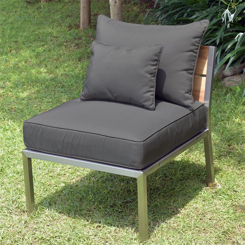 Makan Lounge Rückenkissen 65x40 + 40x30cm Sunproof für Mittelmodul (1 großes + 1 kleines Kissen)