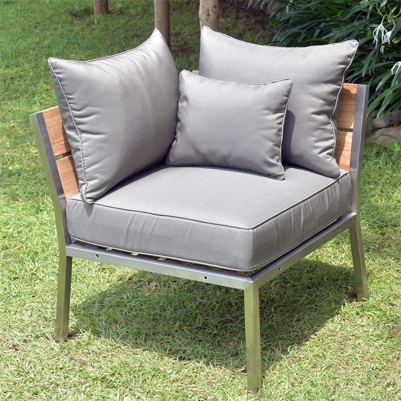 Coussin d'assise Makan Lounge 65x65x12 cm Sunproof pour module d'angle/côté et tabouret/pouf