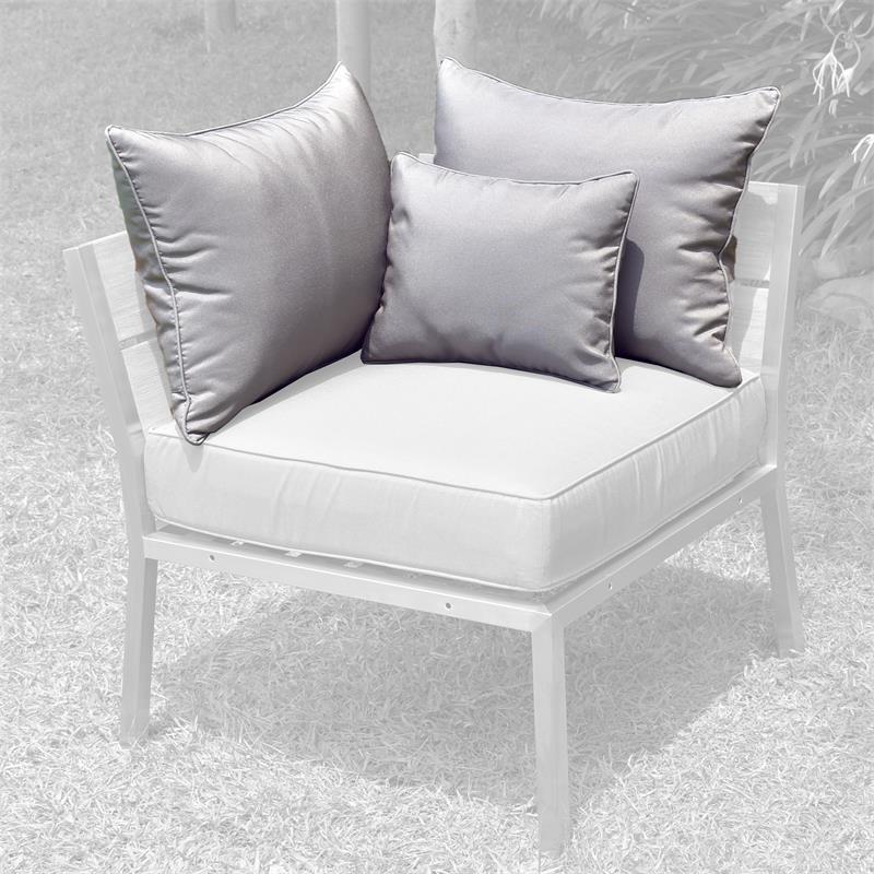 Coussin de dossier Makan Lounge 65x40 + 40x30cm Sunproof pour module d'angle/latéral (2 grands + 1 petit coussin)