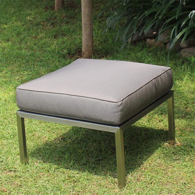 Coussin d'assise Makan Lounge 65x65x12 cm Sunproof pour module d'angle/côté et tabouret/pouf