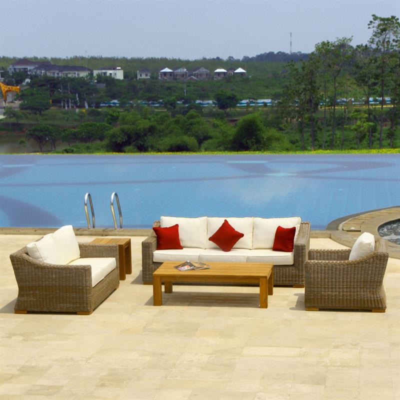 Monaco lounge set consisting of 1 x Monaco armchair and 1 x 2-seater Monaco sofa with Nagata upholstery