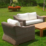 Monaco Loungeset bestehend aus 1 x Monaco Sessel und 1 x 2-Sitzer Monaco Sofa mit Sunproof Polstern