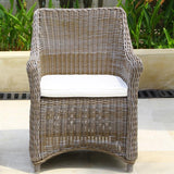 Monaco Armchair with Square Backrest Kubu Fiber