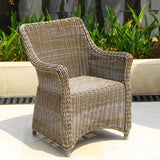 Monaco Armchair with Square Backrest Kubu Fiber