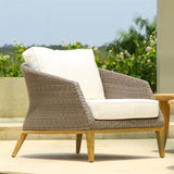 Grace Lounge Set bestehend aus 1-Sitzer Sessel und 2-Sitzer Sofa in Vintage Geflecht inklusive Polster in Sunproof