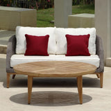 Mosaic coffee table around 100 cm teak