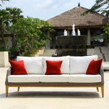 Grace Sofa 3 Seater Wicker with Teak Legs