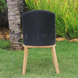 Grace dining chair wicker with teak legs