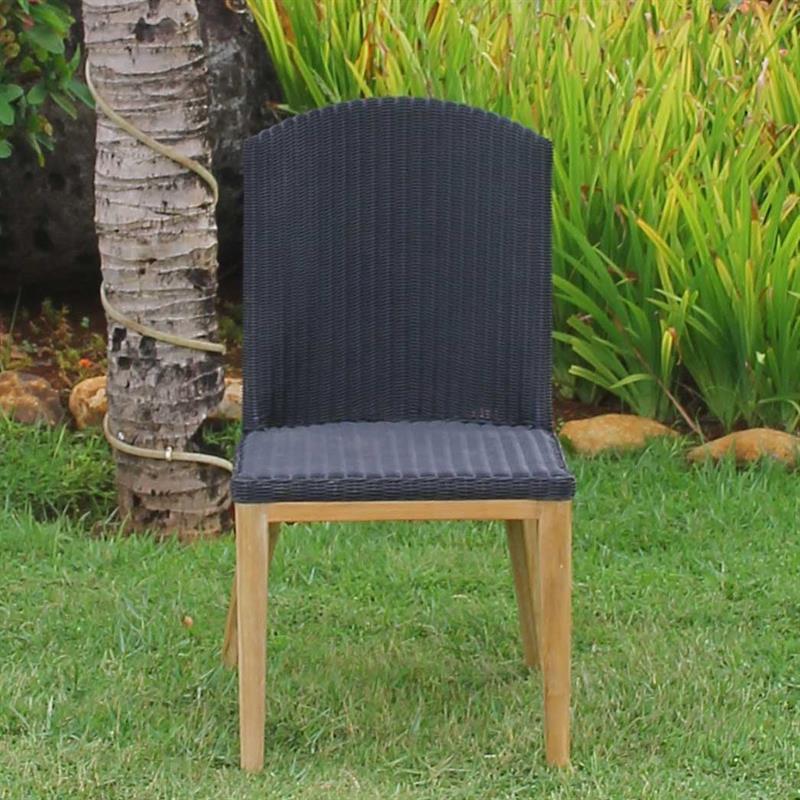 Grace dining chair wicker with teak legs