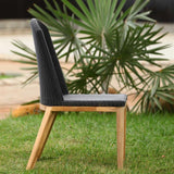 Grace dining chair wicker with teak legs