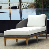 Chaise longue rembourrée Grace à droite en 2 parties Sunproof Standard