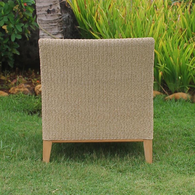 Stokeham Armchair 1 Seater 74 x 91 x 86 cm Wicker with Teak Legs