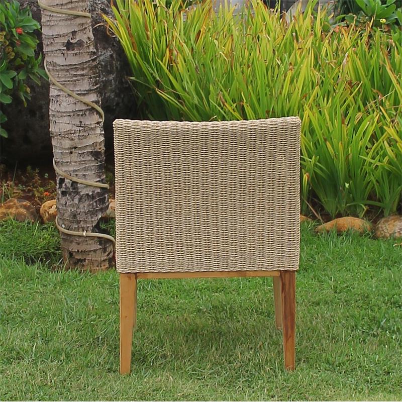 Stokeham Armchair 58 x 64 x 82 cm Wicker with Teak Legs