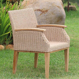 Stokeham Armchair 58 x 64 x 82 cm Wicker with Teak Legs