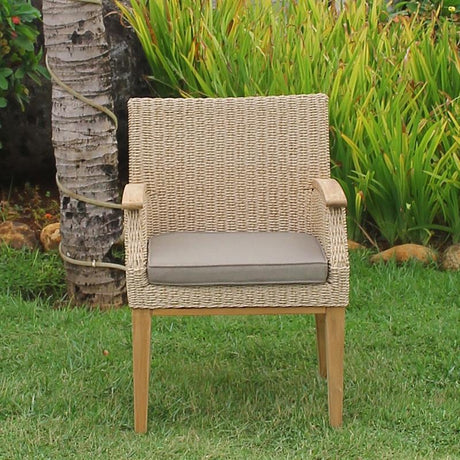 Stokeham Armchair 58 x 64 x 82 cm Wicker with Teak Legs