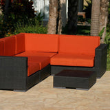 Oasis Lounge side seat with armrest left wicker lounge