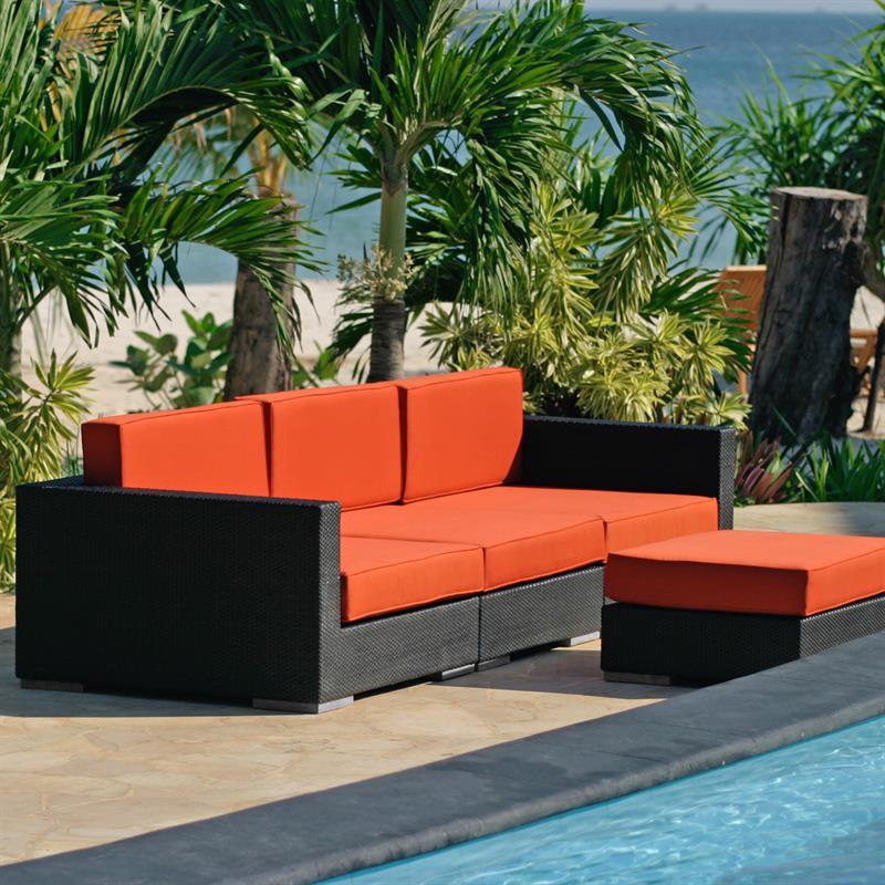 Oasis Lounge side seat with armrest left wicker lounge