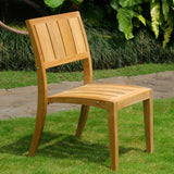 Nivelle stacking chair armrest teak with stainless steel Certified teak GRADE A + stainless steel fittings