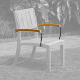 Nivelle stacking chair armrest teak with stainless steel Certified teak GRADE A + stainless steel fittings