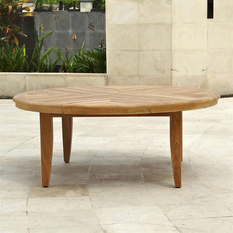 Mosaic coffee table around 100 cm teak