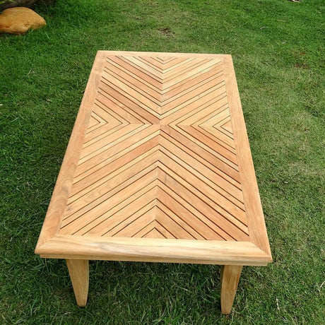 Mosaic Sofatisch rechteckig 123 x 70 cm Teak