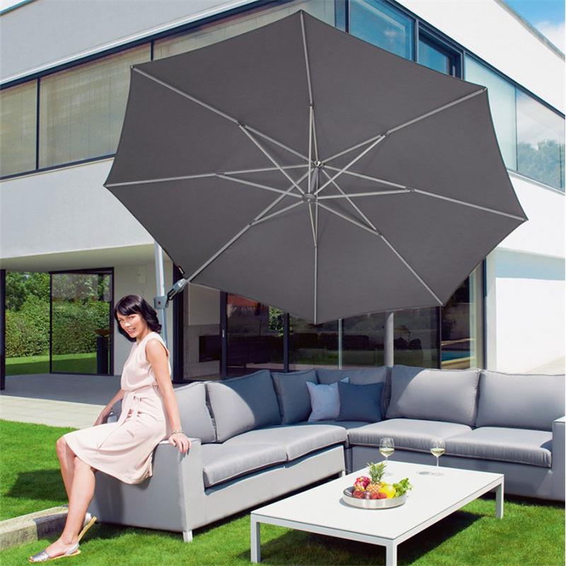 Parasol pendulaire Knirps d'environ 340 cm avec réglage en hauteur