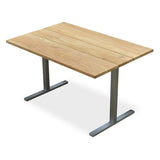 Planka Dining Lounge Table 120 x 80 x 69 cm Teak Grade A brushed with stainless steel frame